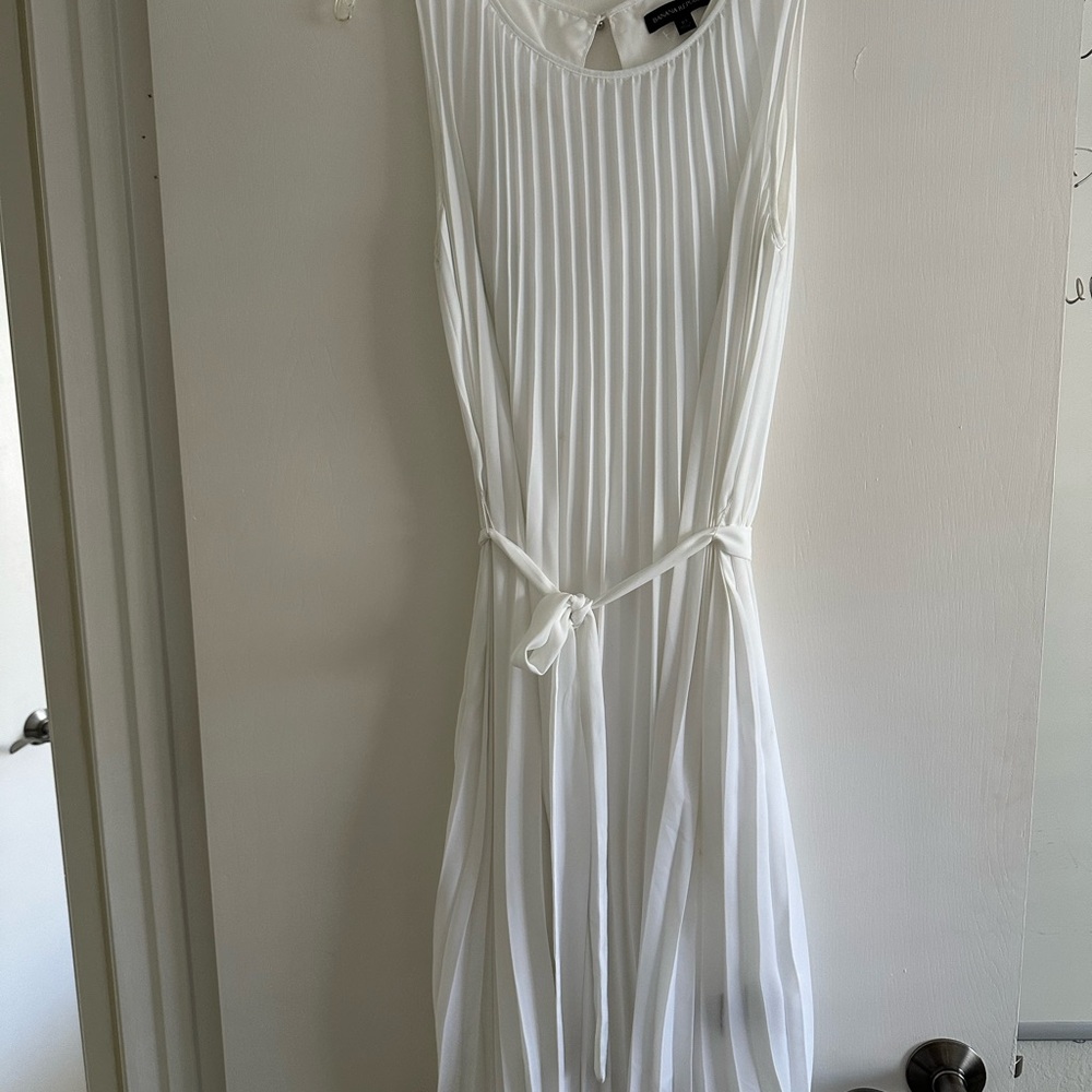 Banana Republic White Sheath Midi Dress